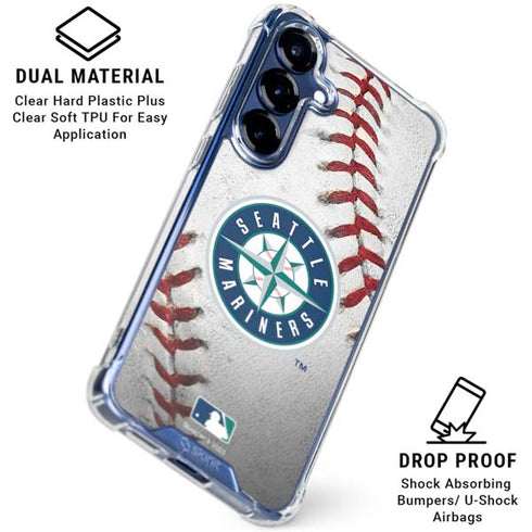 MLB Seattle Mariners Game Ball Galaxy S25 Clear Case